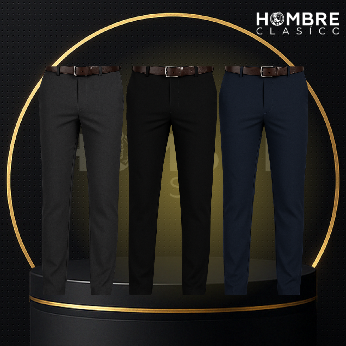 Kit 3 Pantalones en Seda Color Hielo y Elastano