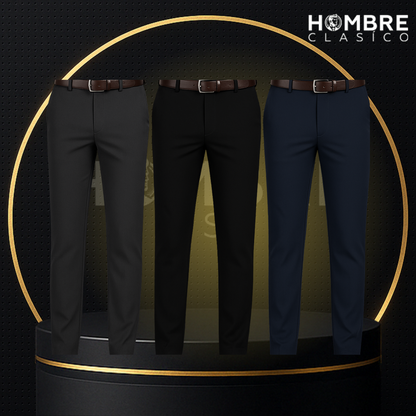 Kit 3 Pantalones en Seda Color Hielo y Elastano