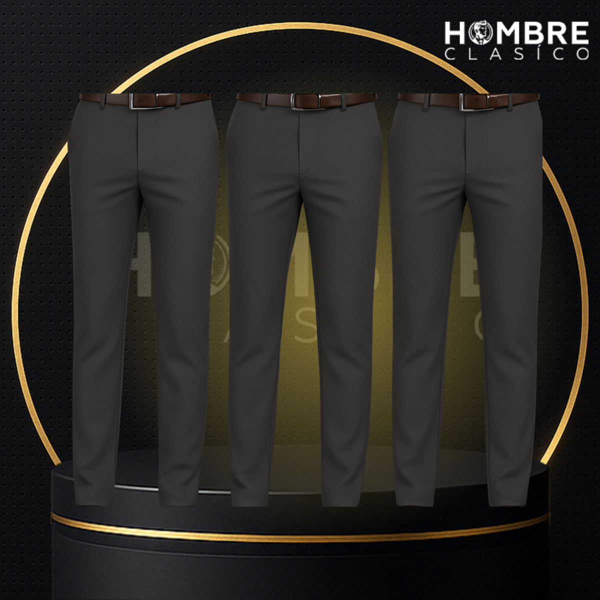 Kit 3 Pantalones en Seda Color Hielo y Elastano