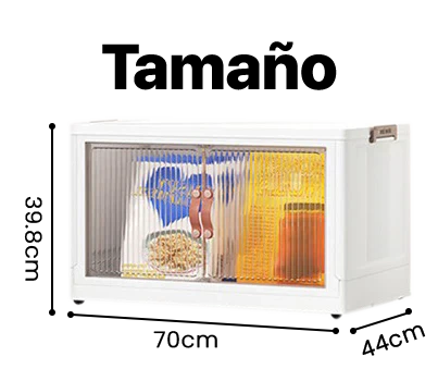 BoxMax™ – Kit de 12 Cajas Organizadoras Apilables con Ruedas y Puerta Frontal