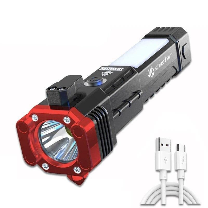 Linterna Táctica 4 en 1 con Powerbank Integrado