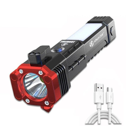 Linterna Táctica 4 en 1 con Powerbank Integrado